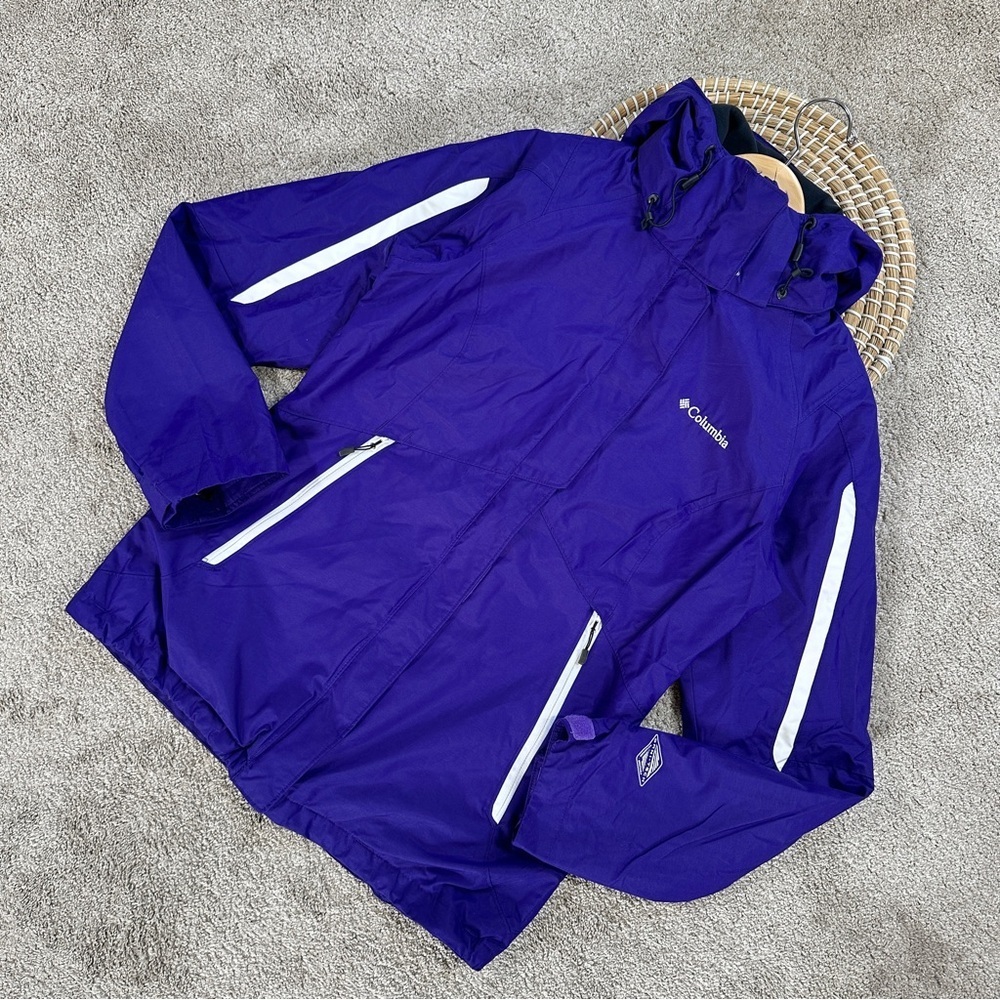 Columbia Omni-Tech Bugaboo Soft Shell Interchange Full Zip Jacket in Purple S